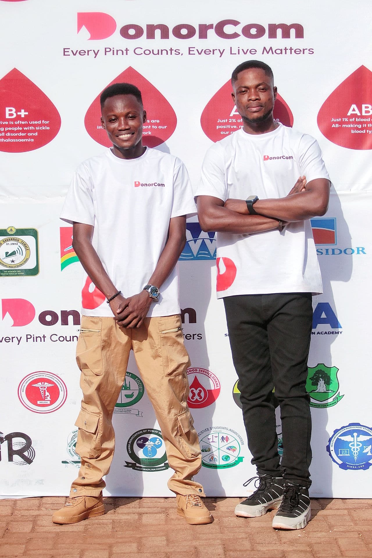 Smiling young prospective donors